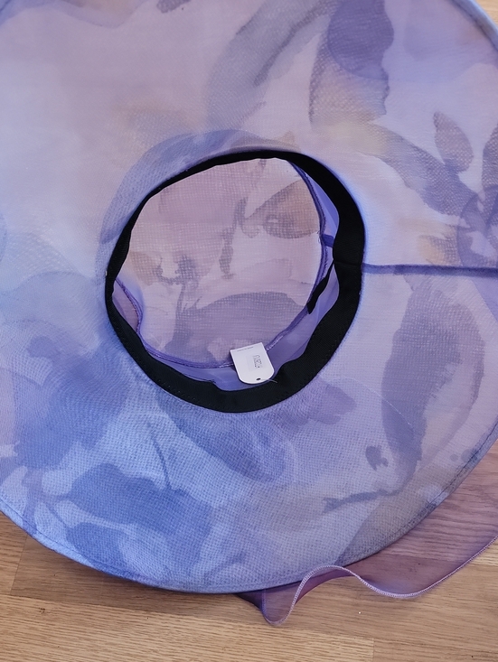 Elegant Purple Organza Floral Wide-Brim Women’s Hat main image 7